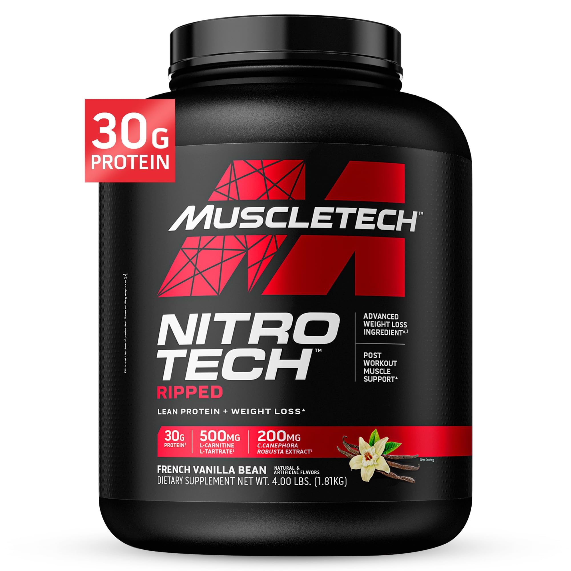 Foto 1 | Proteína De Suero En Polvo Muscletech Nitro-tech Ripped, 1,8 Kg, Vainilla Francesa - Venta Internacional.