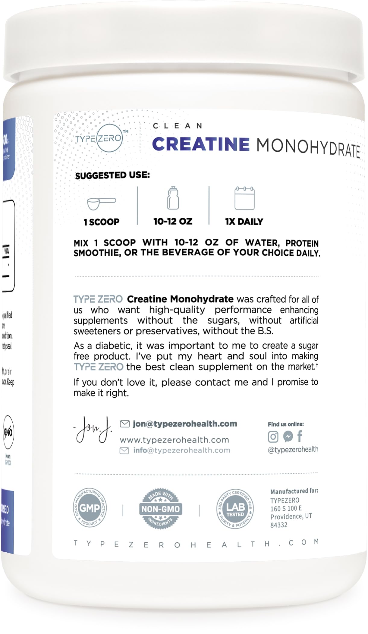 Foto 5 pulgar | Tipo De Suplemento: Cero Monohidrato De Creatina, 500 G, 100 Porciones - Venta Internacional.