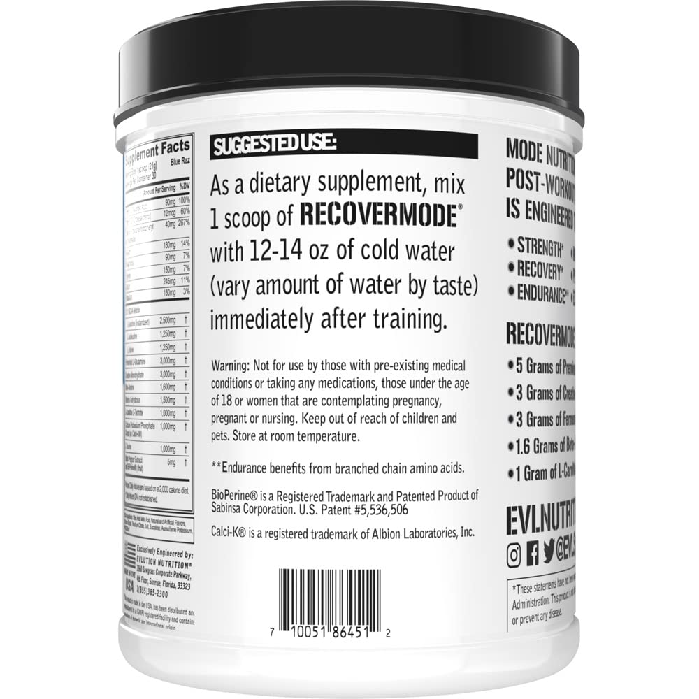 Foto 4 pulgar | Suplemento Para Después Del Entrenamiento Evlution Nutrition Recover Mode - Venta Internacional.