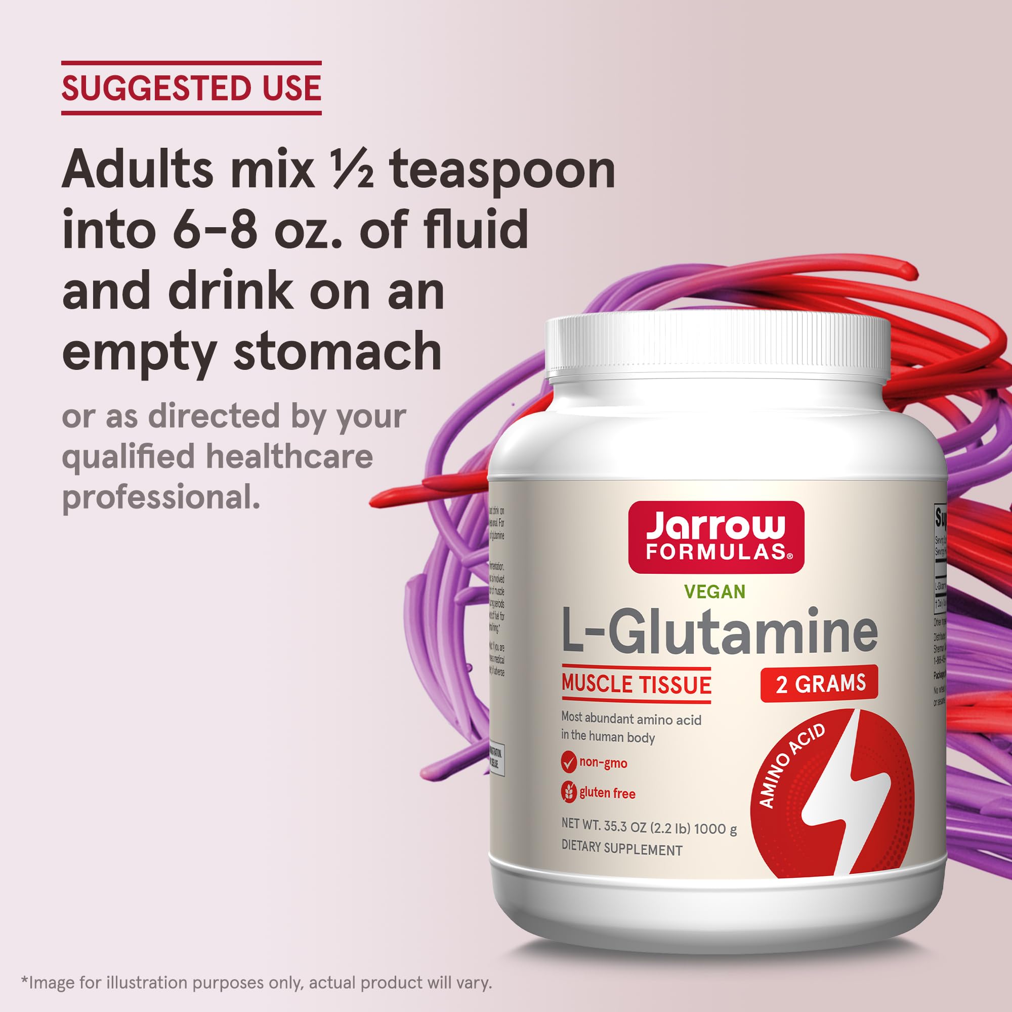 Foto 8 pulgar | Suplemento Jarrow Formulas L-glutamina 2 G Para Músculos 1000 G - Venta Internacional.