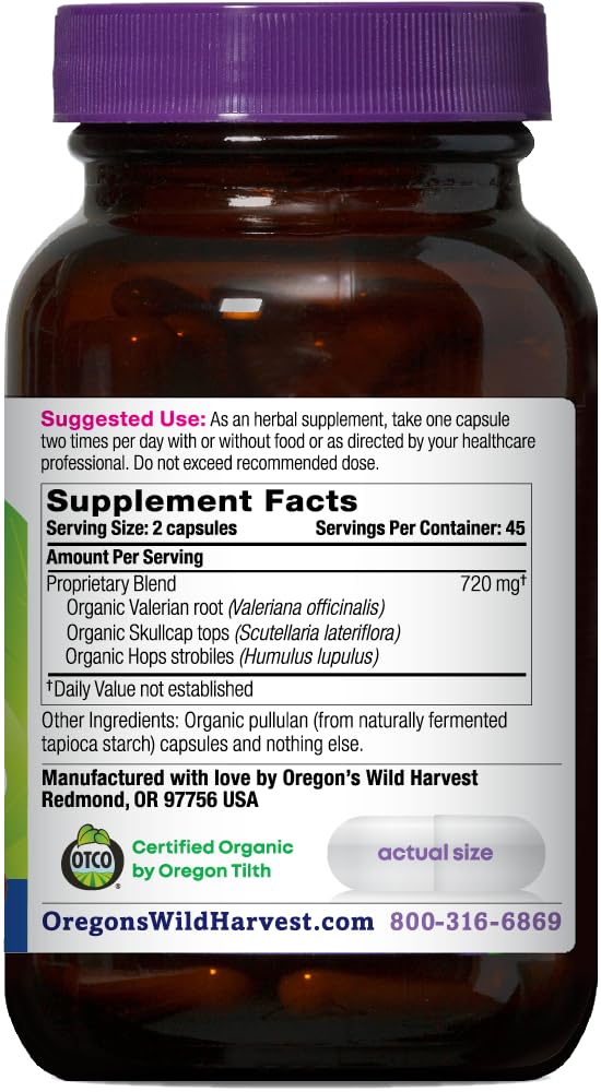 Foto 3 pulgar | Suplemento Wild Harvest Muscle Relax De Oregon, 90 Cápsulas Veganas - Venta Internacional.