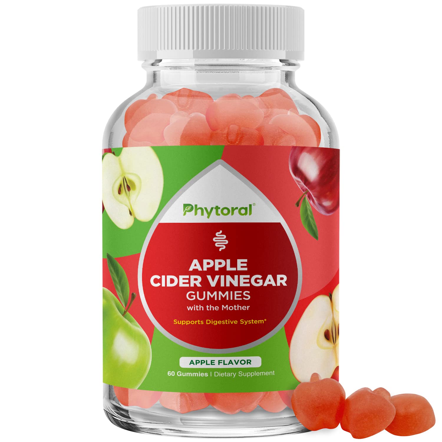 Foto 2 pulgar | Gomitas de Vinagre de Sidra de Manzana Phytoral con Mother - Venta Internacional