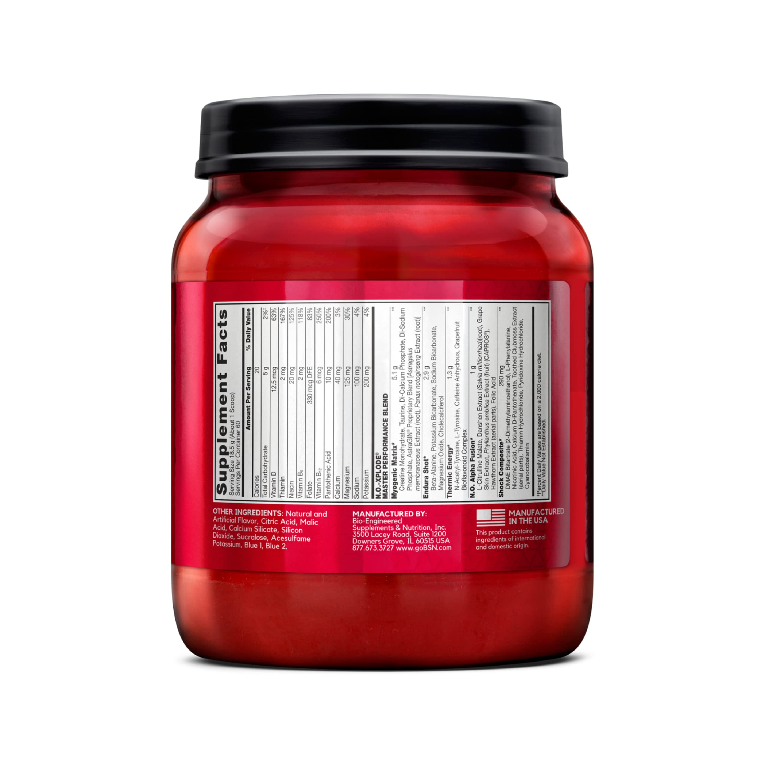 Foto 6 | Suplemento Energético Bsn N.o.-xplode En Polvo Para Antes Del Entrenamiento, 60 Porciones - Venta Internacional.