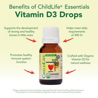 Foto 5 | Vitamina D3 Childlife Essentials Orgánicas 2 Frascos de 6.25 ml C/U - Venta Internacional