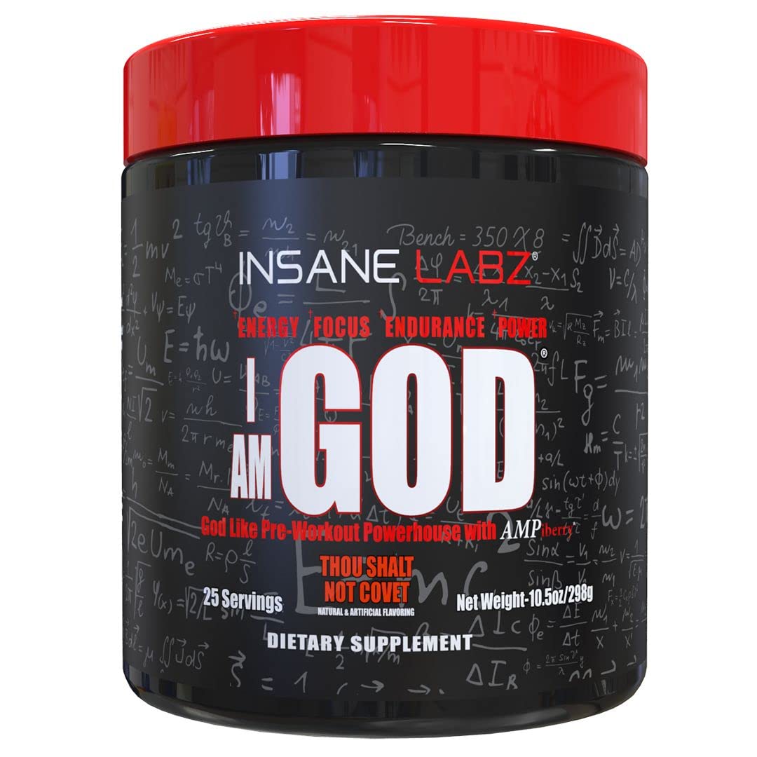 Foto 1 | Insane Labz I Am God High Stim Para Antes Del Entrenamiento Con Creatina, 25 Dosis - Venta Internacional.