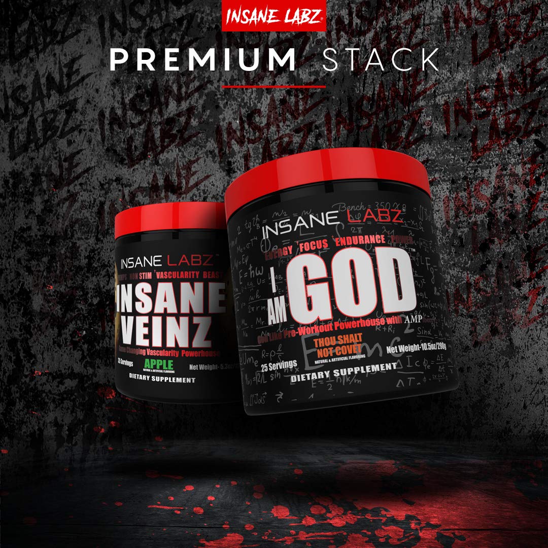 Foto 7 | Insane Labz I Am God High Stim Para Antes Del Entrenamiento Con Creatina, 25 Dosis - Venta Internacional.