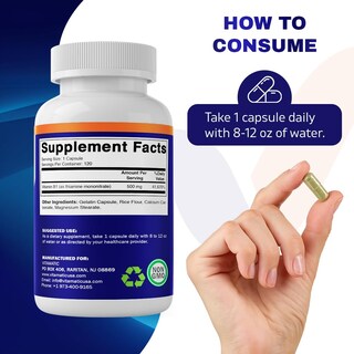 Foto 4 | Suplemento Vitamático Vitamina B1 360 Cápsulas - Venta Internacional