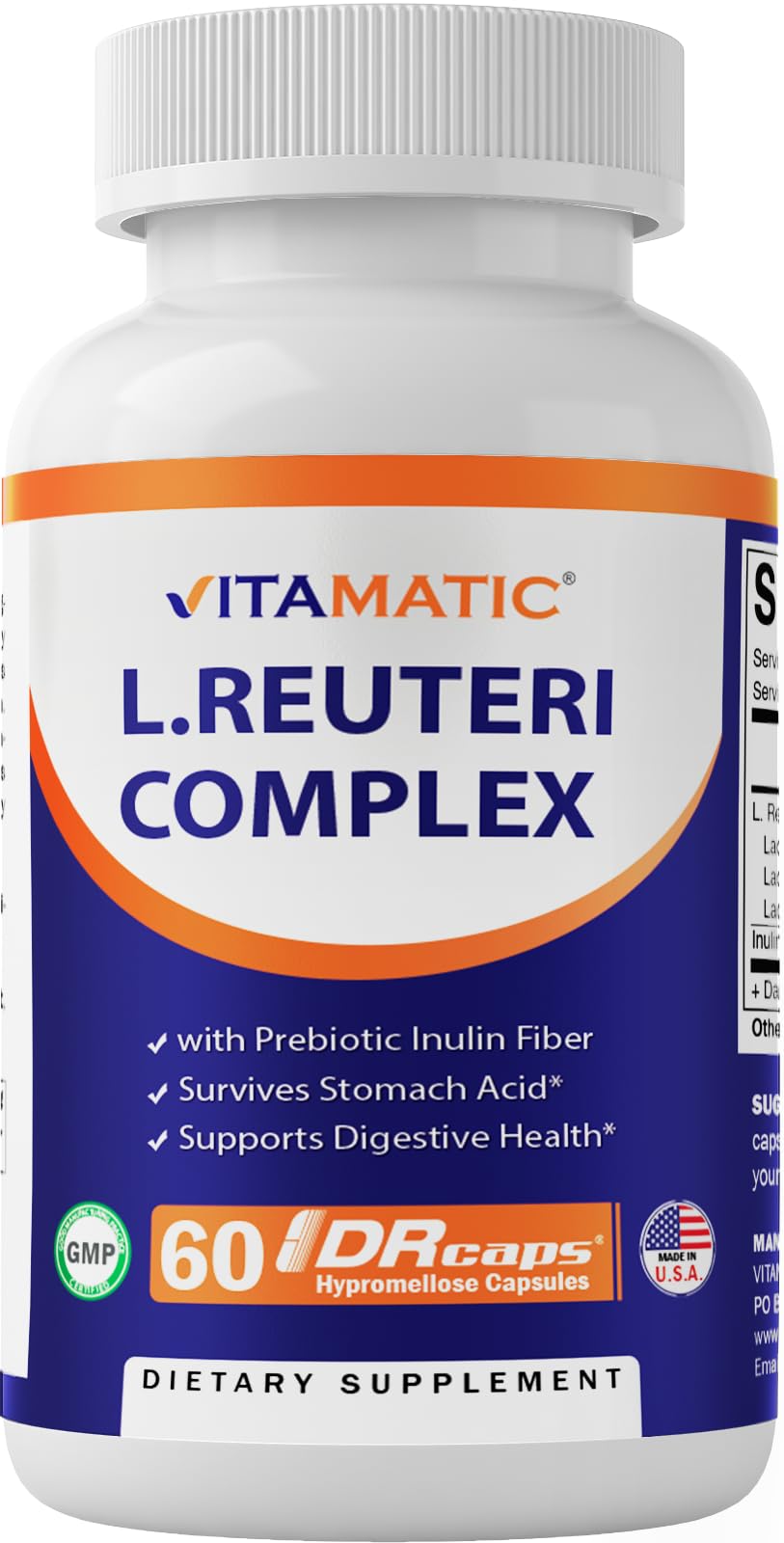 Foto 2 pulgar | Suplemento Vitamático Lactobacillus Reuteri Complex 60 Cápsulas - Venta Internacional