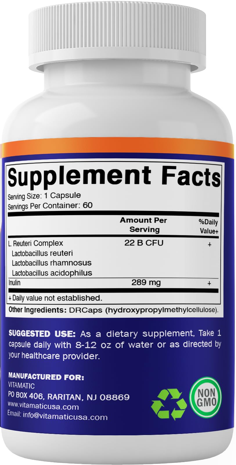 Foto 3 pulgar | Suplemento Vitamático Lactobacillus Reuteri Complex 60 Cápsulas - Venta Internacional