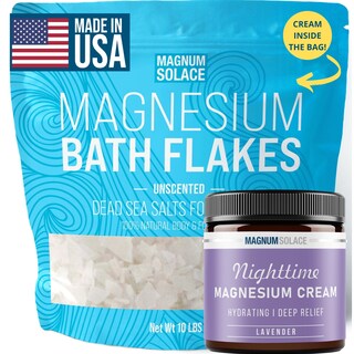 Foto 1 | Escamas De Magnesio Para Baño Magnum Solace, 4,54 Kg O Más Crema De Noche - Venta Internacional.