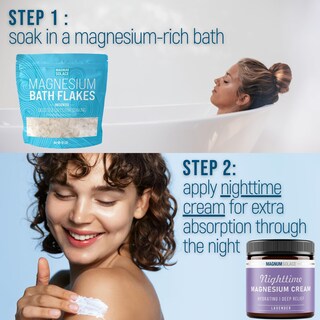 Foto 3 | Escamas De Magnesio Para Baño Magnum Solace, 4,54 Kg O Más Crema De Noche - Venta Internacional.