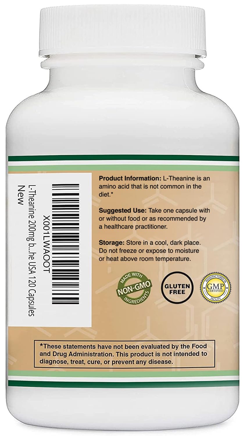 Foto 4 pulgar | Suplemento Double Wood L-teanina 200 Mg 120 Cápsulas - Venta Internacional.