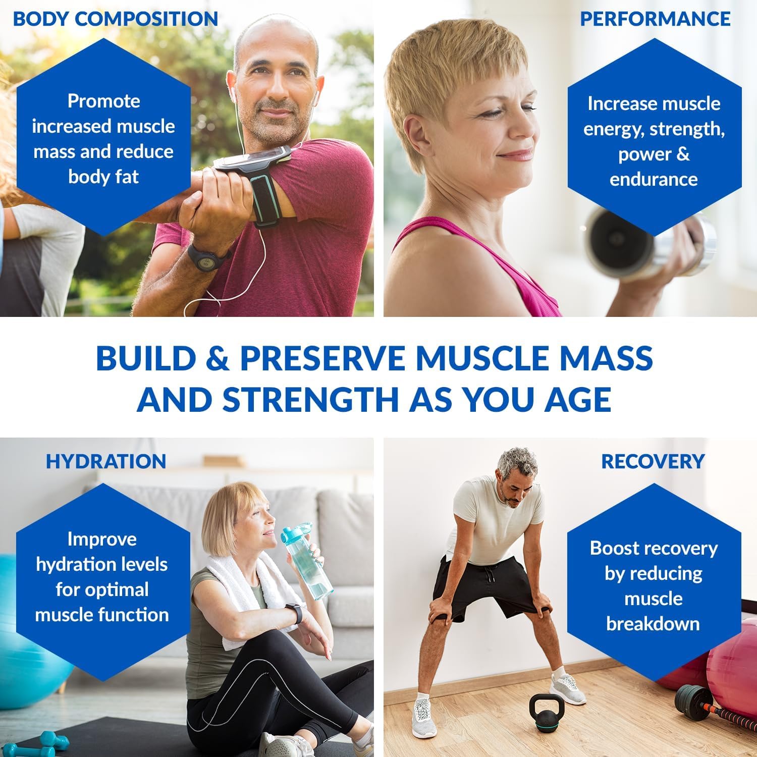 Foto 5 pulgar | Muscle Builder Biotrust Ageless Con Creatina Micronizada 60 Dosis - Venta Internacional.
