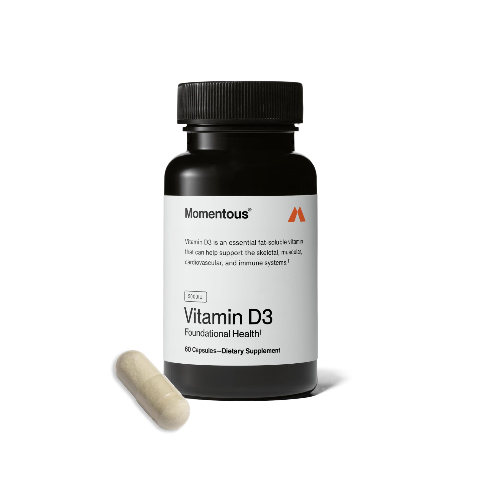 Foto 1 | Suplemento De Vitamina D3 Momentous, 5000 Ui, Cápsulas, 60 Porciones - Venta Internacional.