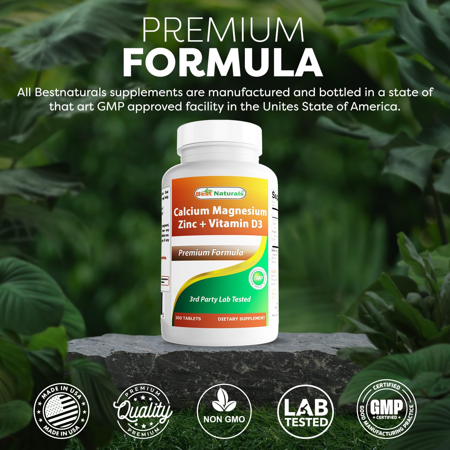 Foto 5 | Complementa El Calcio, Magnesio Y Zinc De Best Naturals Con Vitamina D3 - Venta Internacional.