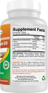 Foto 6 | Complementa El Calcio, Magnesio Y Zinc De Best Naturals Con Vitamina D3 - Venta Internacional.