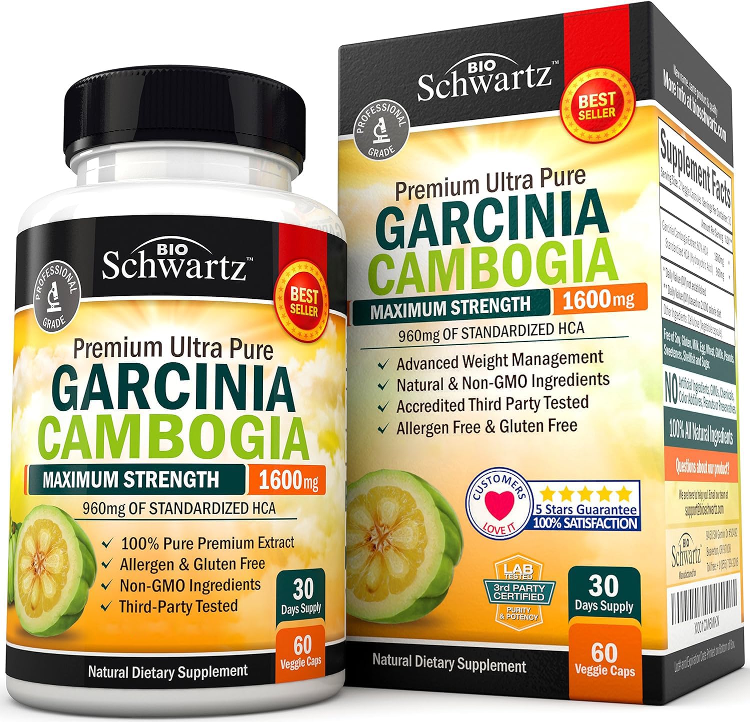 Foto 1 | Píldoras Para Bajar De Peso Bioschwartz Garcinia Cambogia 60ct - Venta Internacional.