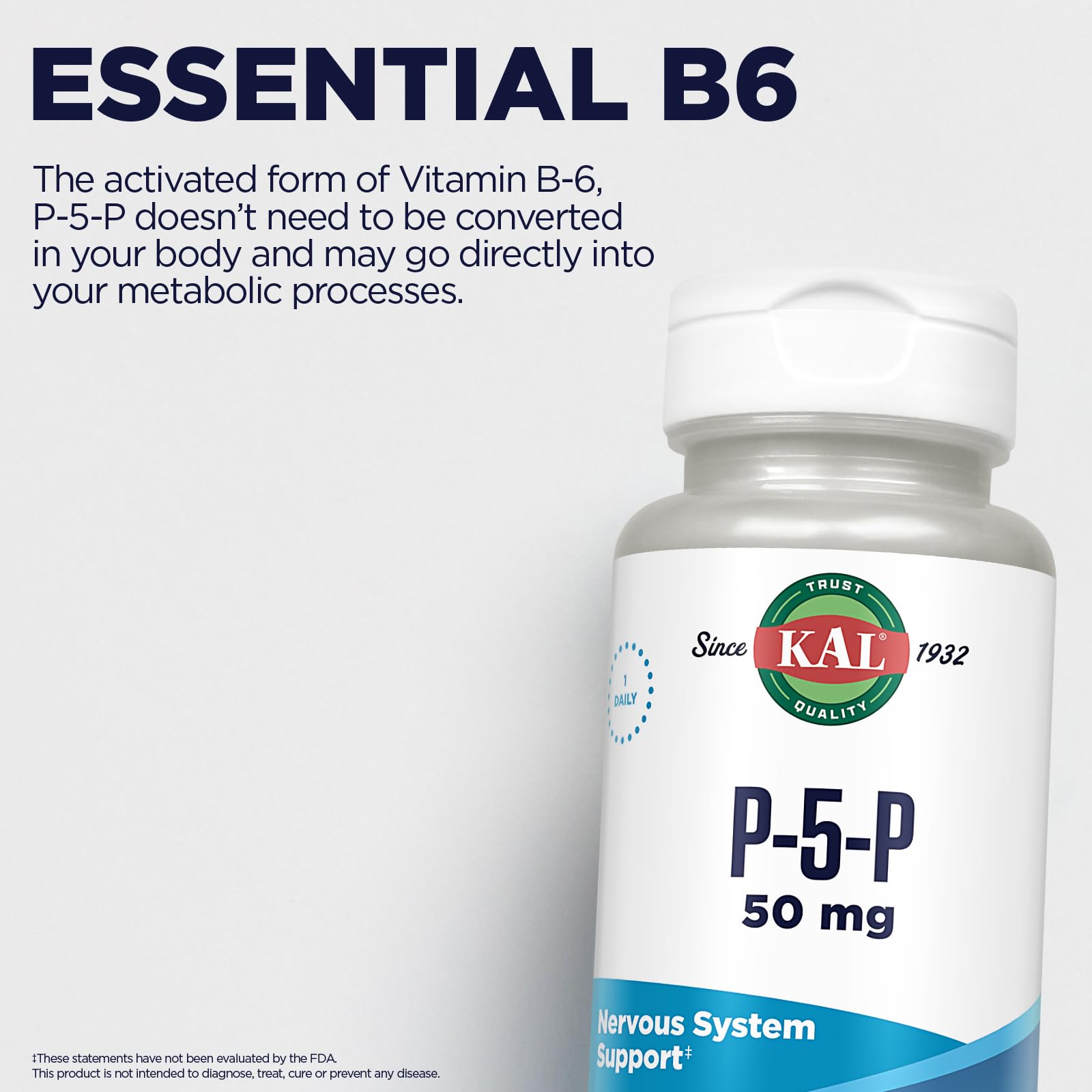 Foto 5 | Suplemento Kal B-6 Piridoxal-5-fosfato 50 Mg 50 Tabletas - Venta Internacional