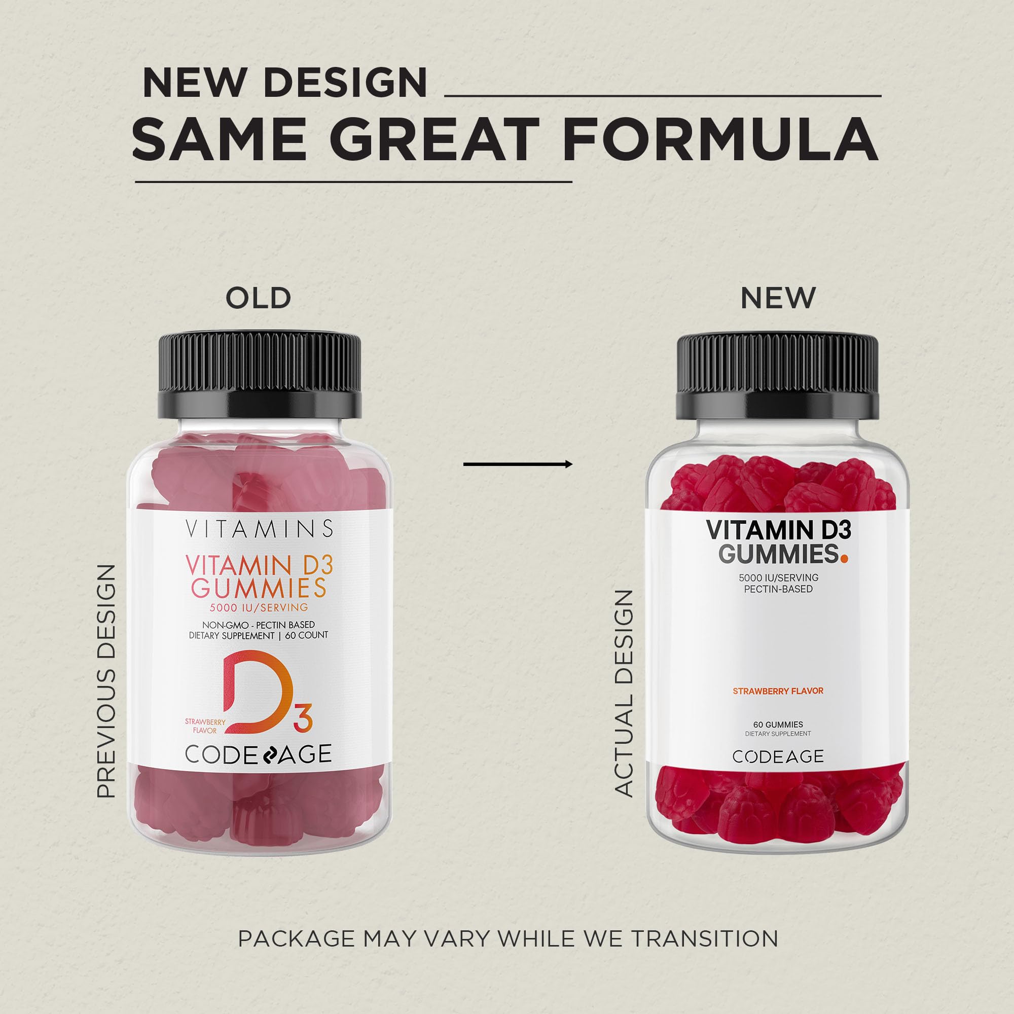 Foto 3 | Gominolas De Vitamina D3, Codeage, 5000 Ui, 125 Mcg, Paquete De 2 - Venta Internacional.