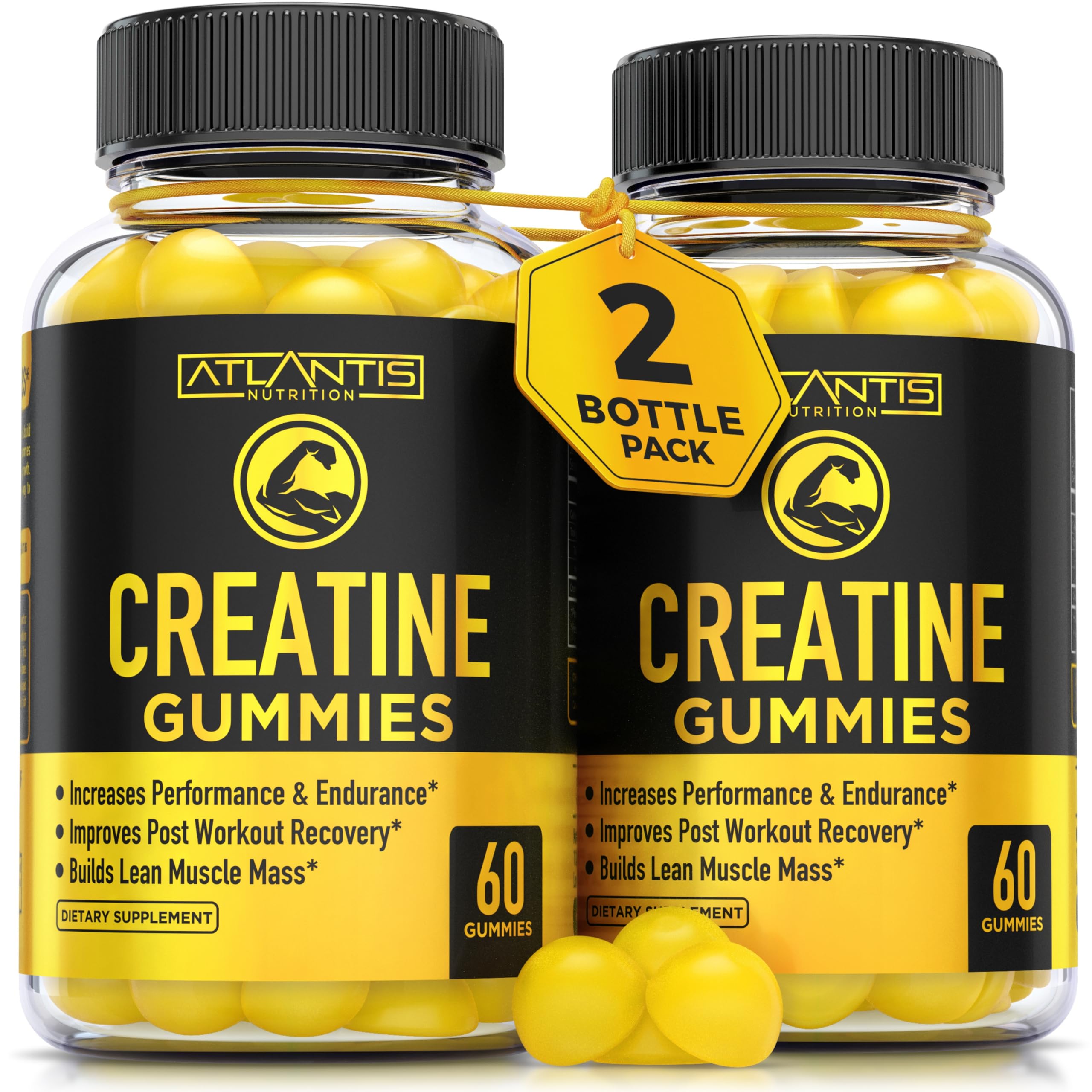 Foto 2 pulgar | Gomitas De Monohidrato De Creatina Atlantis Nutrition 120 Gomitas - Venta Internacional.