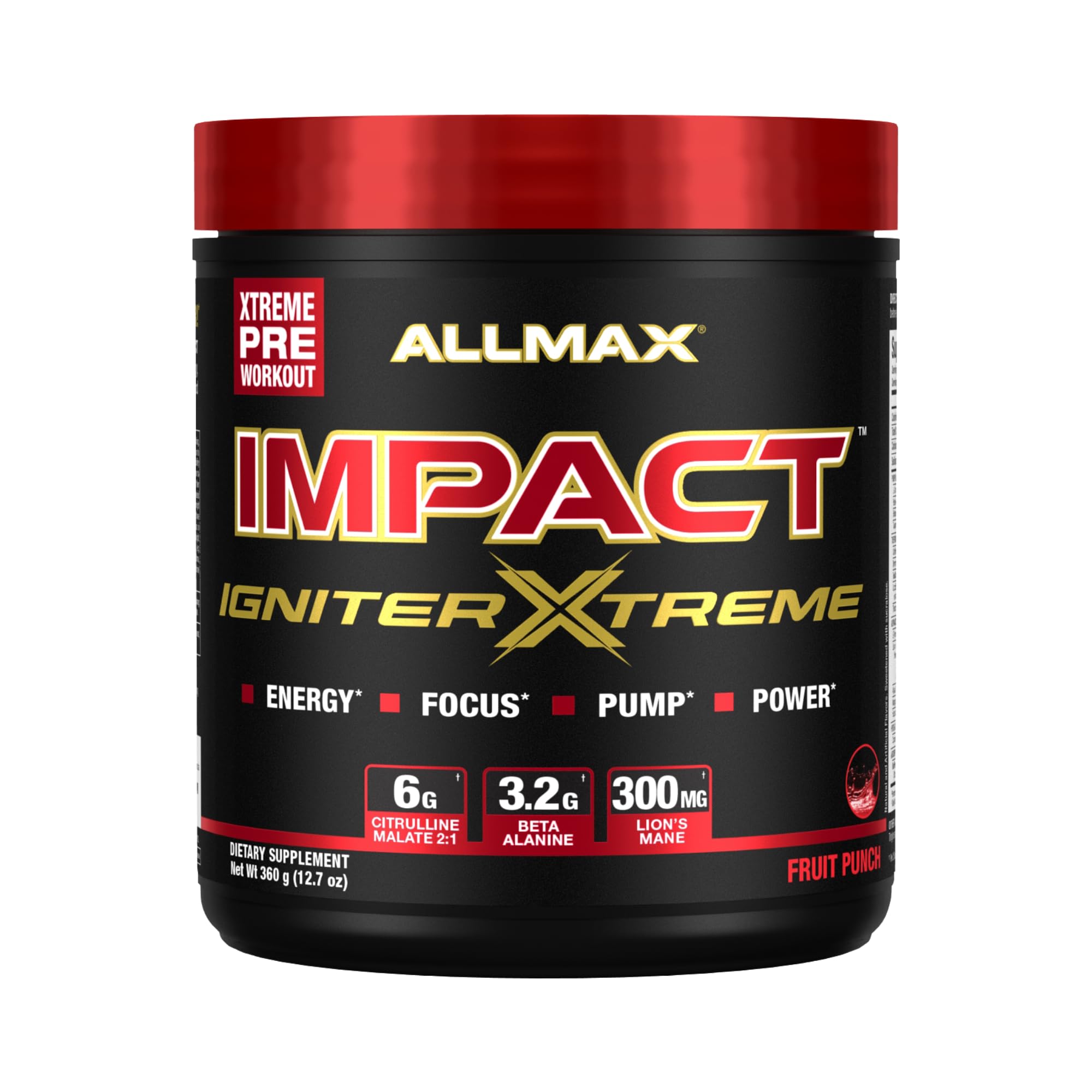 Foto 2 pulgar | Polvo Para Antes Del Entrenamiento Allmax Nutrition Impact Igniter Extreme - Venta Internacional.