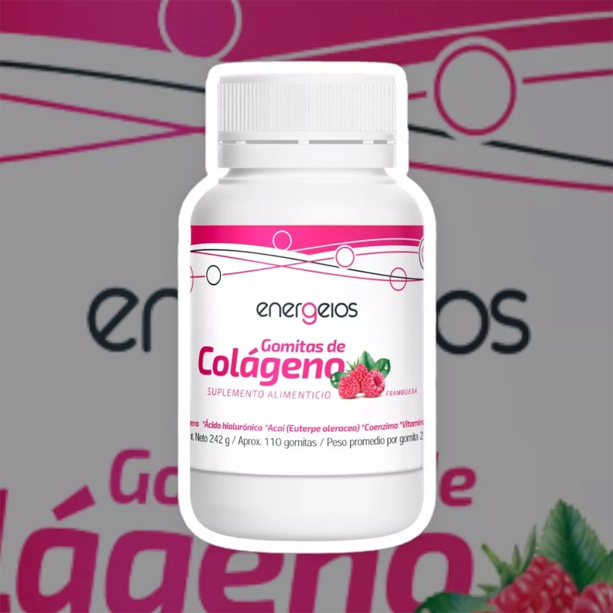 Foto 6 pulgar | Gomitas Colágeno Ácido Hialurónico Suplemento Kit Energeios