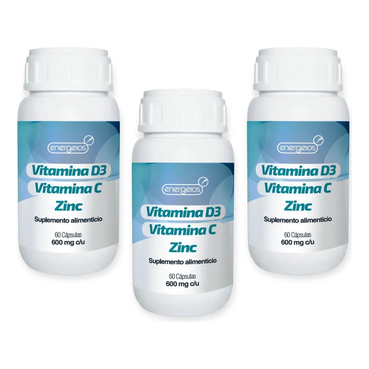 Foto 1 | Suplemento Vitamina C D3 Y Zinc 3 Frascos Energeios