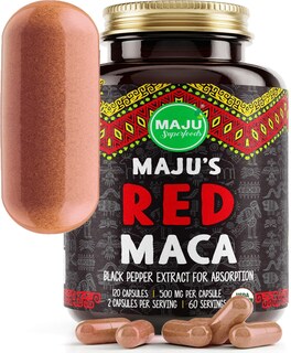 Foto 1 | Suplemento Maju Organic, Cápsulas De Raíz De Maca Roja, 120 Unidades, Para Mujeres - Venta Internacional.