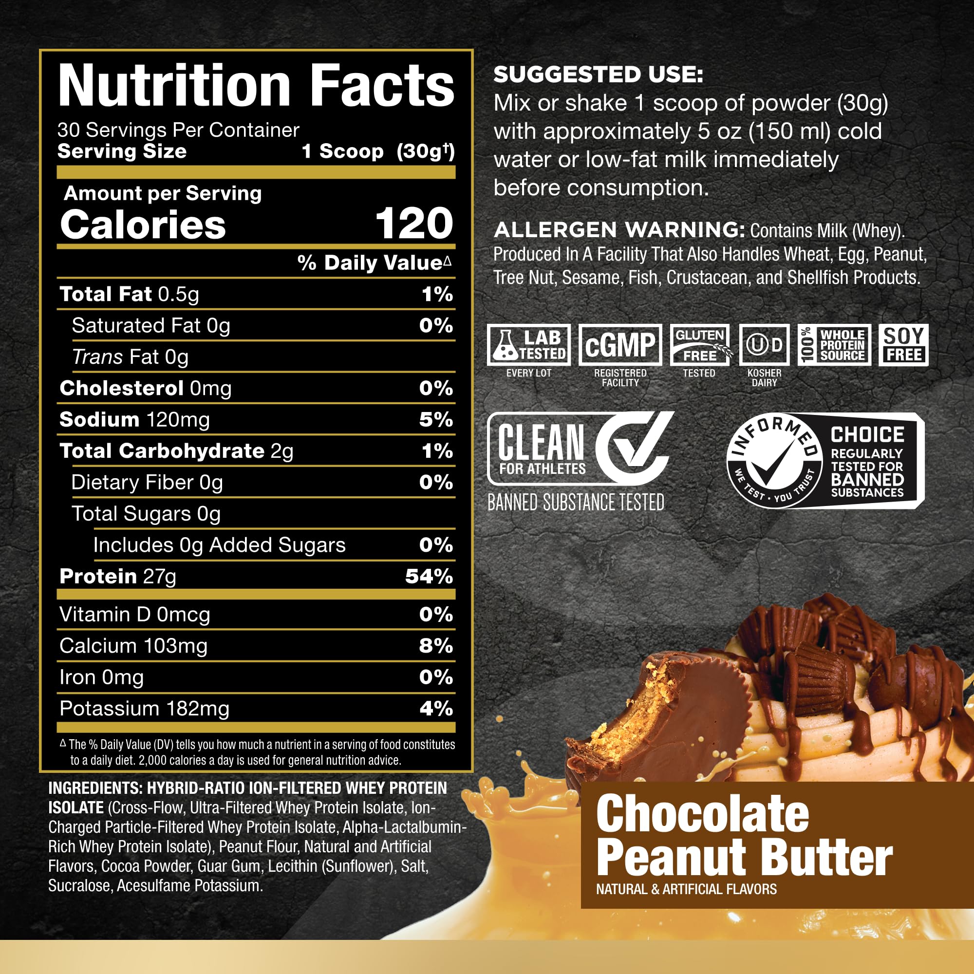 Foto 3 pulgar | Proteína De Suero Aislada Allmax Isoflex Chocolate Y Cacahuete 900 G - Venta Internacional.
