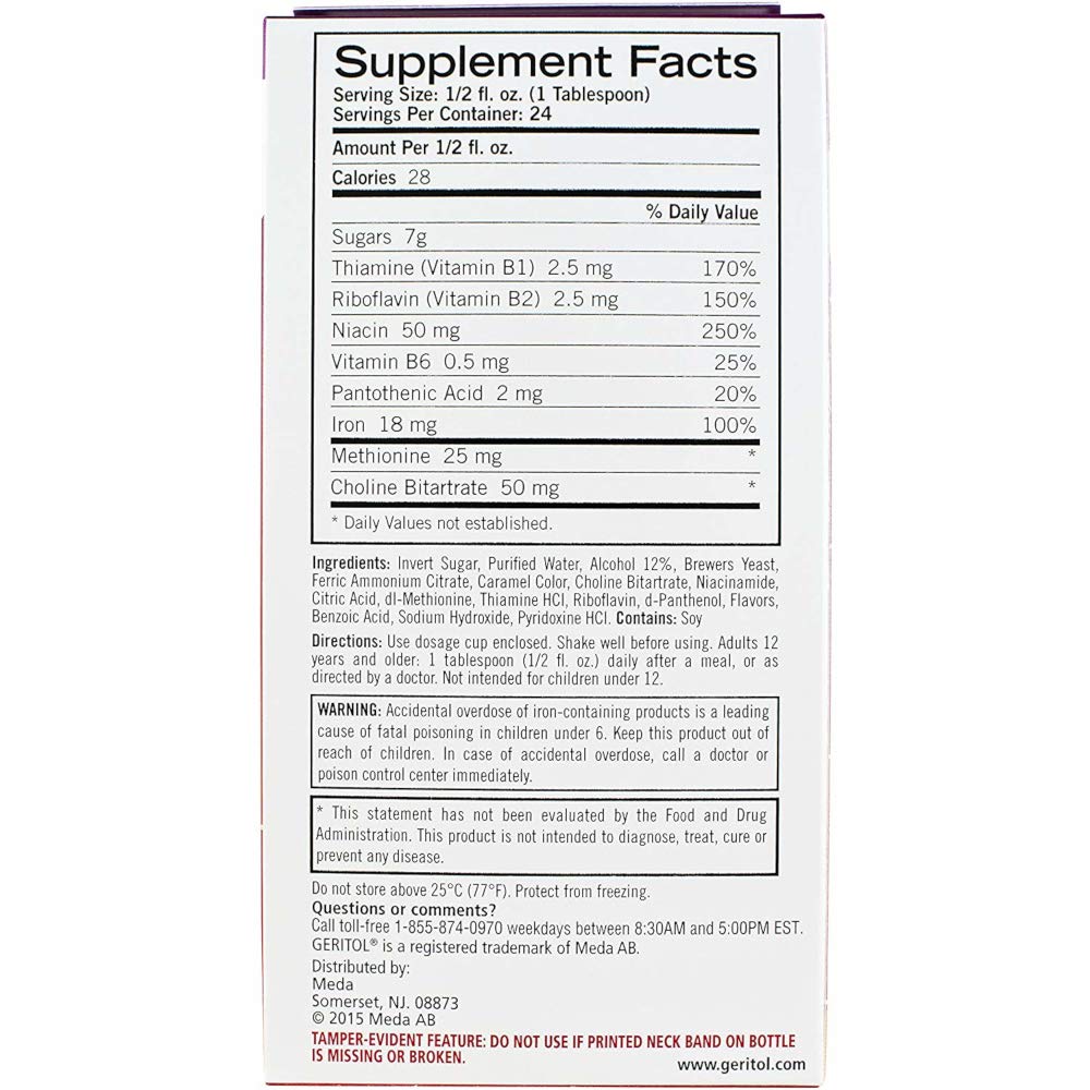 Foto 3 | Suplemento Geritol Liquid Energy Support De Vitaminas B, 360 Ml, X2 - Venta Internacional.