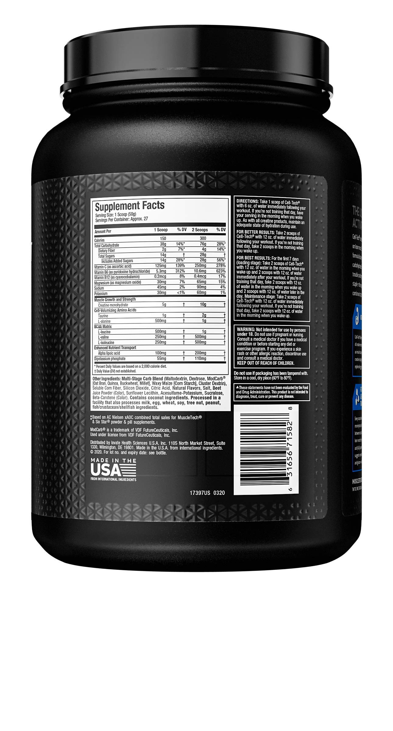 Foto 7 pulgar | Suplemento De Creatina En Polvo Muscletech Cell-tech 1,36 Kg - Venta Internacional.