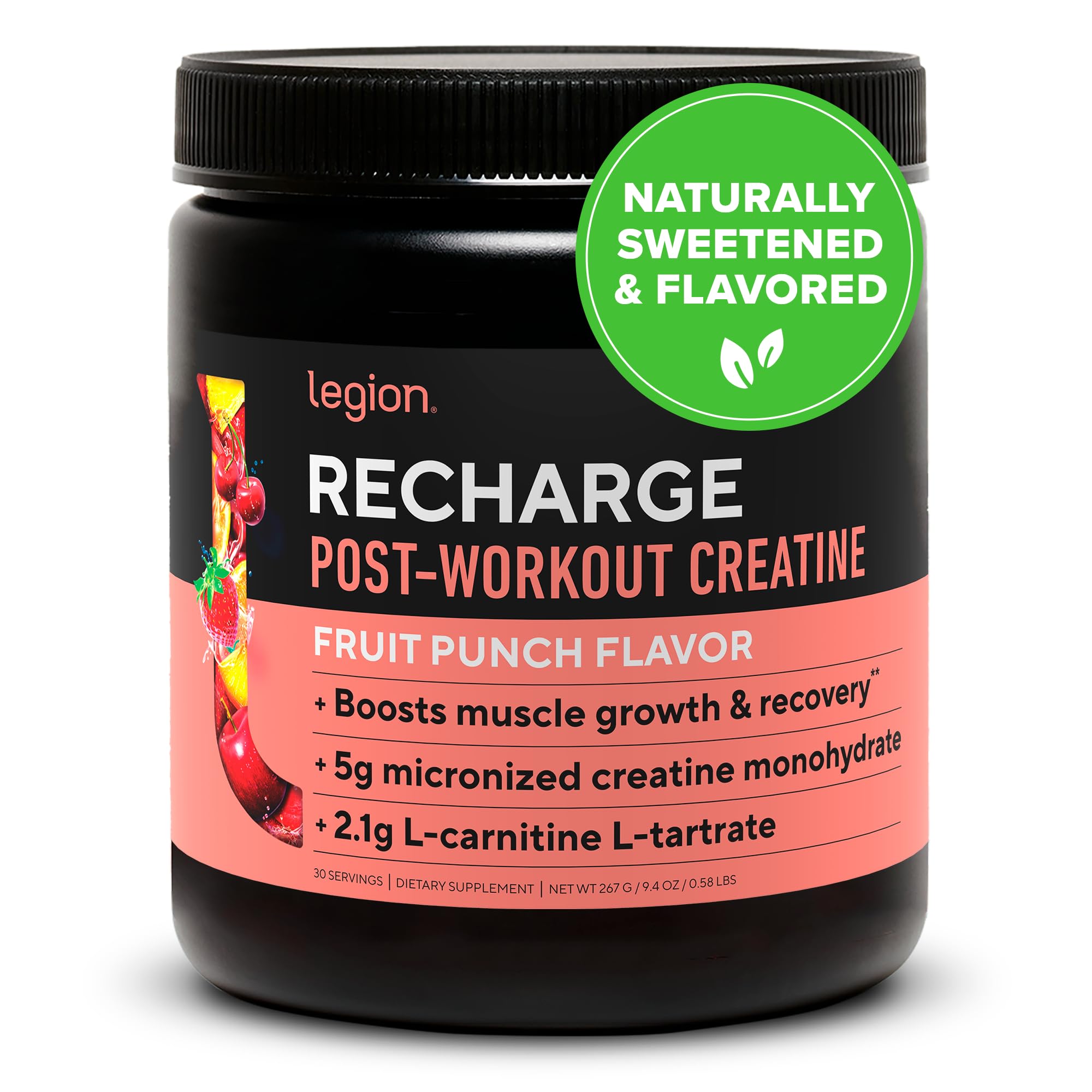 Foto 1 | Suplemento Para Después Del Entrenamiento Legion Recharge Fruit Punch, 30 Porciones - Venta Internacional.