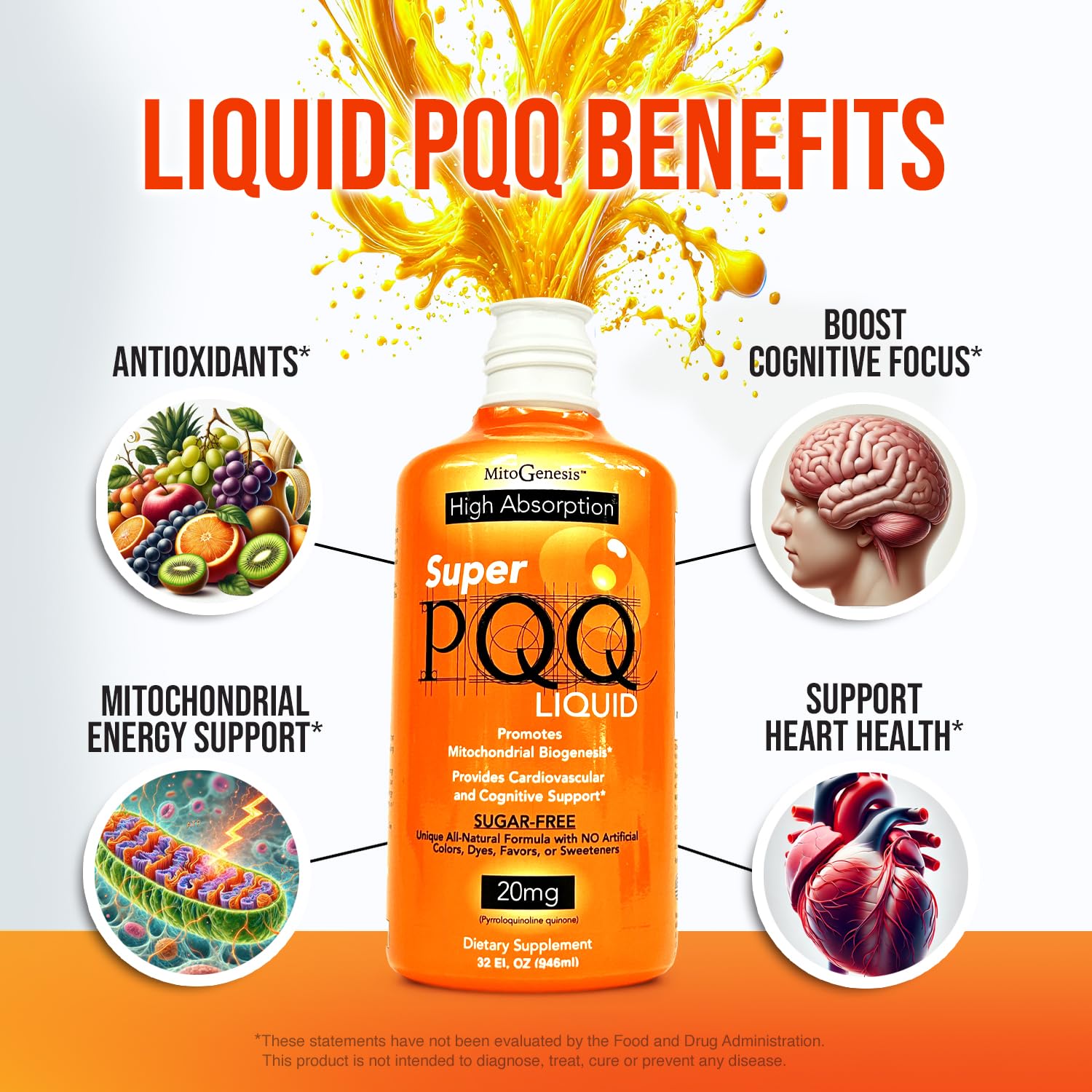 Foto 5 pulgar | Suplemento Mbs Biotechnology Super Pqq Liquid 20 Mg - Venta Internacional.