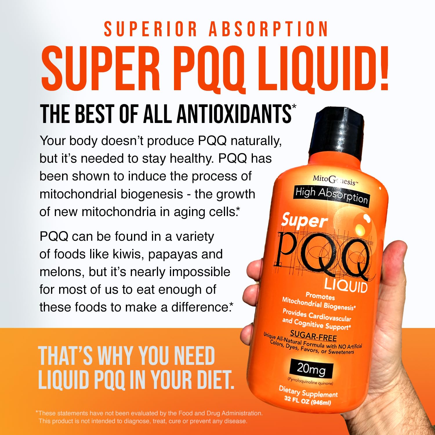 Foto 7 pulgar | Suplemento Mbs Biotechnology Super Pqq Liquid 20 Mg - Venta Internacional.