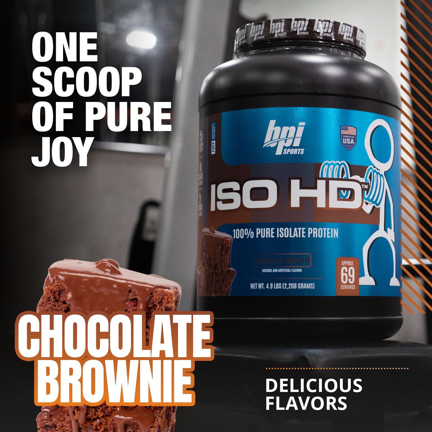 Foto 3 pulgar | Brownie De Chocolate Aislado Iso Hd Con Proteína En Polvo Bpi Sports, 2,45 Kg - Venta Internacional.