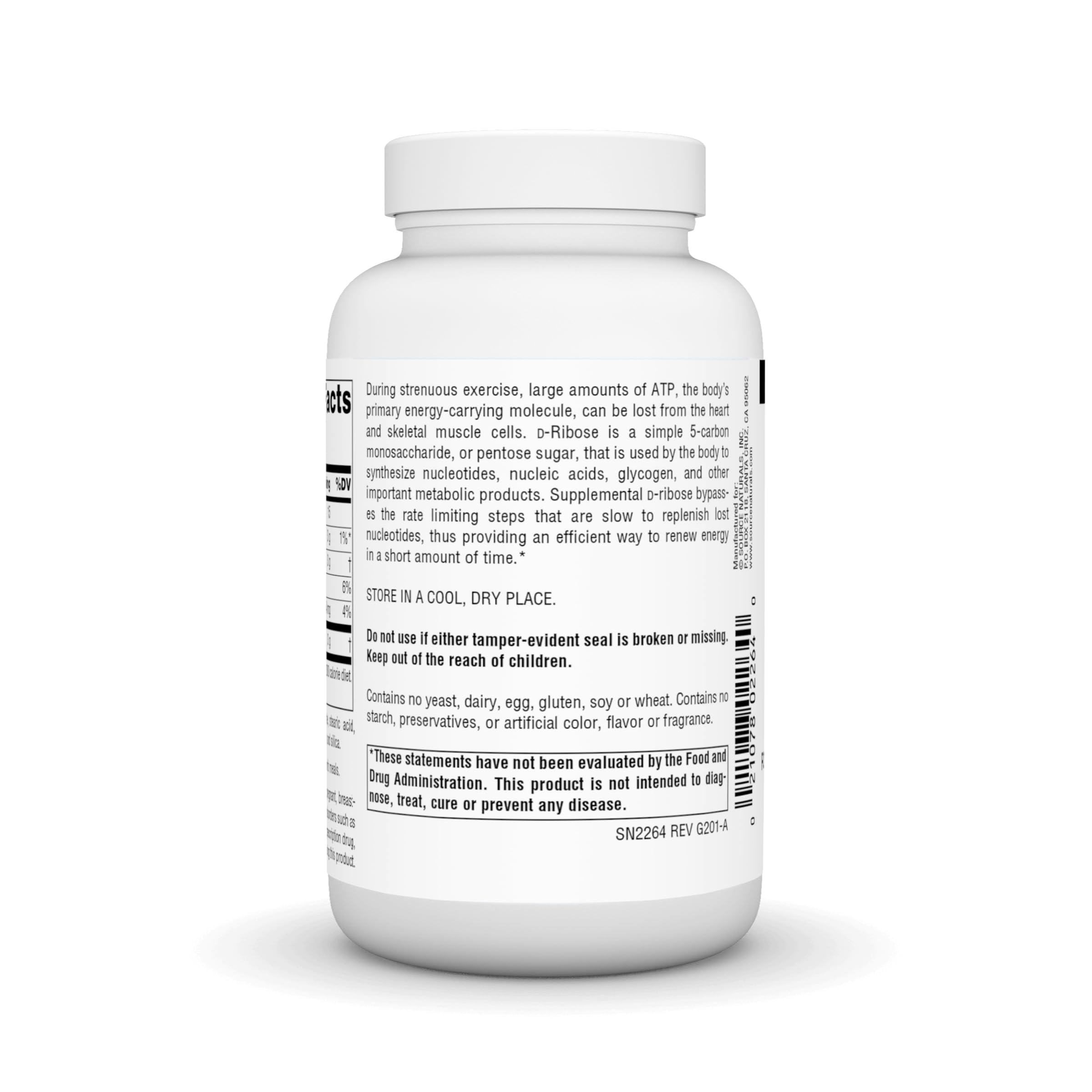Foto 4 pulgar | Supplement Source Naturals D-ribose 120 Comprimidos Para Hacer Ejercicio - Venta Internacional.