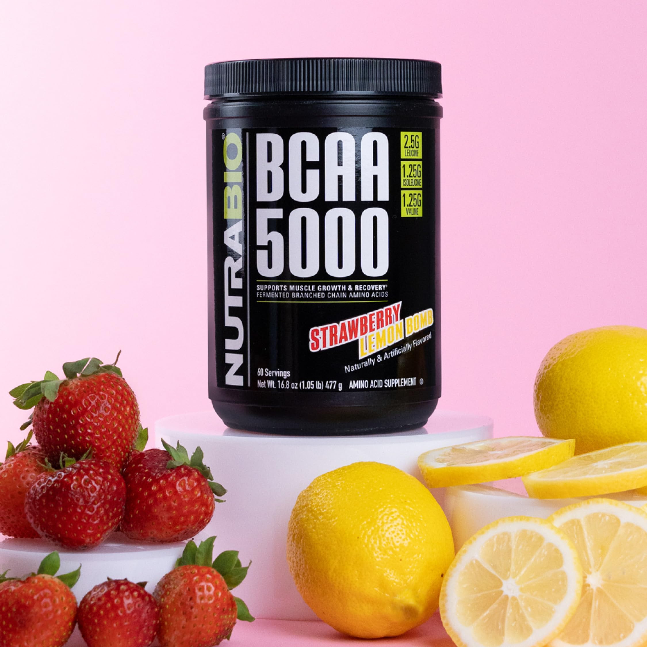 Foto 5 pulgar | Bcaa En Polvo Nutrabio Bcaa 5000 Vegano Fermentado 60 Porciones - Venta Internacional.