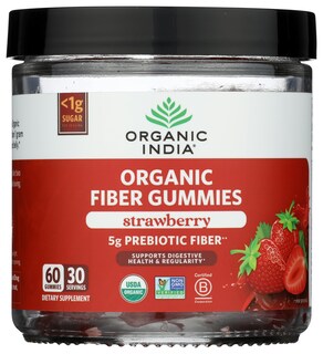 Foto 1 | Gomitas De Fibra Organic India Para Adultos, Salud Digestiva, 60 Unidades - Venta Internacional.