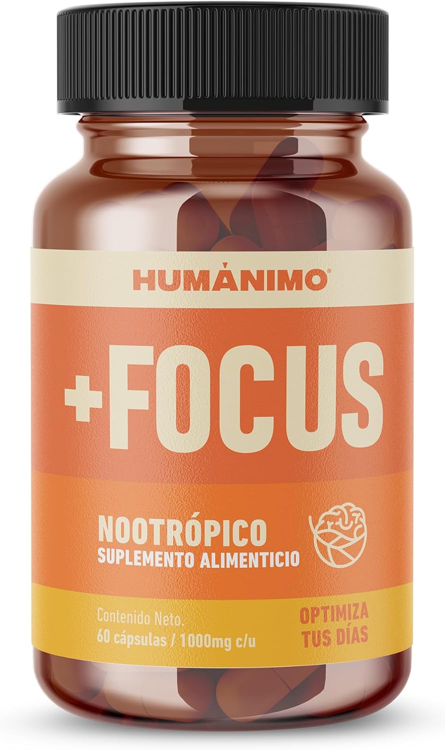 Foto 2 pulgar | Suplementi +Focus Nootrópico Humánimo 60 Capsulas