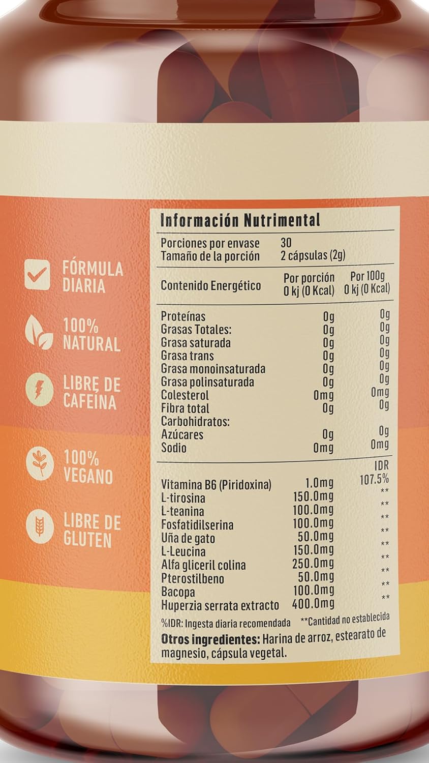 Foto 2 | Suplementi +Focus Nootrópico Humánimo 60 Capsulas