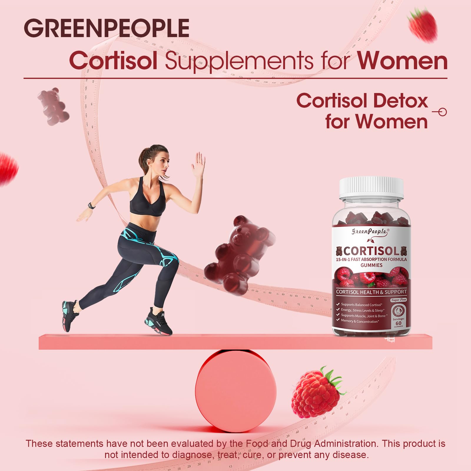 Foto 4 | Suplementos Greenpeople Cortisol Reducer Women 60 Gomitas - Venta Internacional.