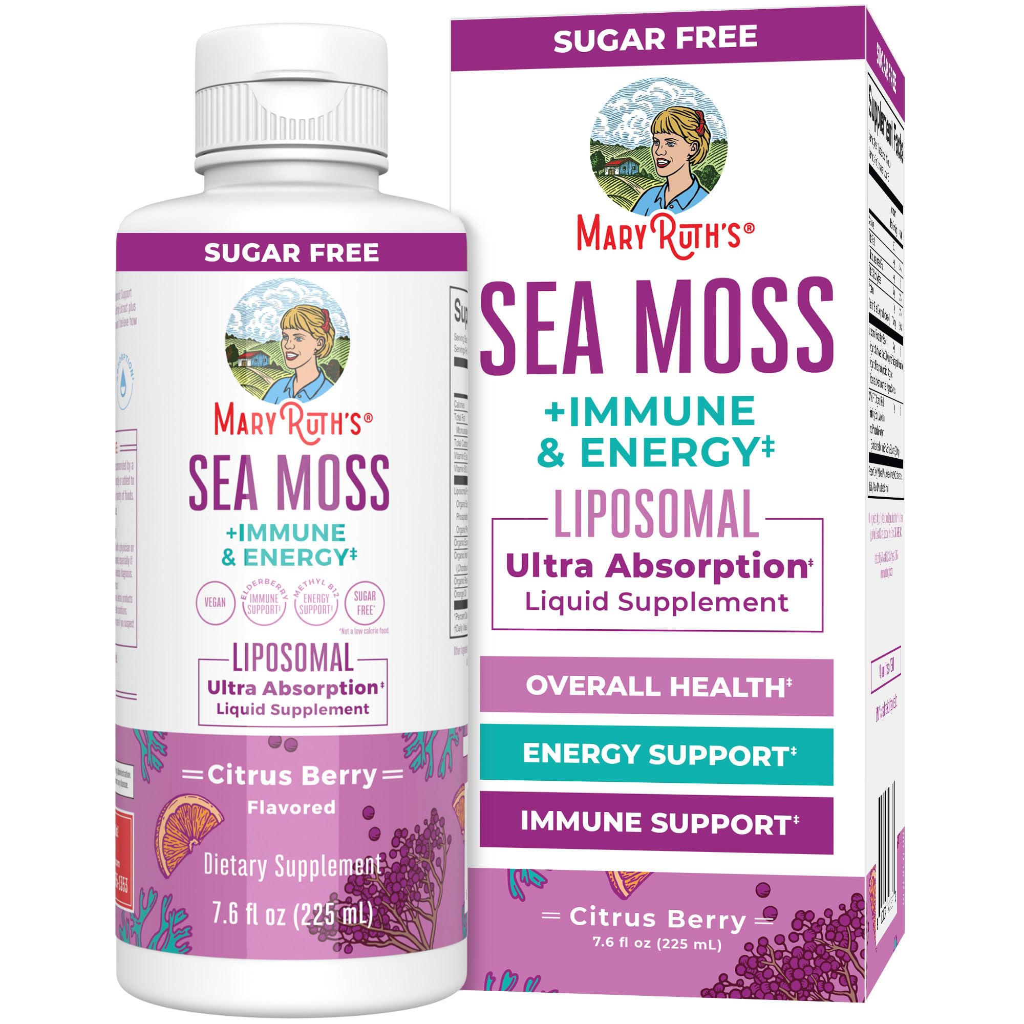 Foto 2 pulgar | Suplemento Liposomal Maryruth Organics Sea Moss + Immune & Energy - Venta Internacional.