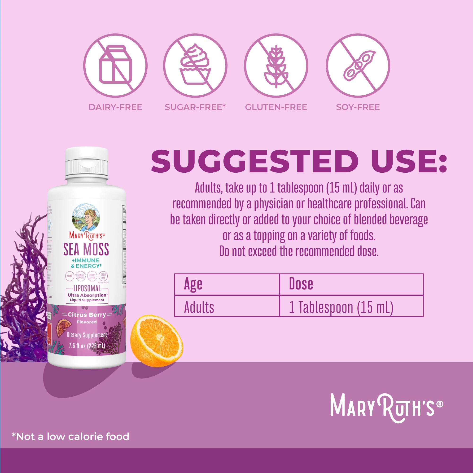 Foto 7 pulgar | Suplemento Liposomal Maryruth Organics Sea Moss + Immune & Energy - Venta Internacional.
