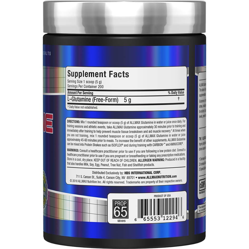 Foto 3 | Suplemento Allmax Nutrition L-glutamina En Polvo 1000 G - Venta Internacional.