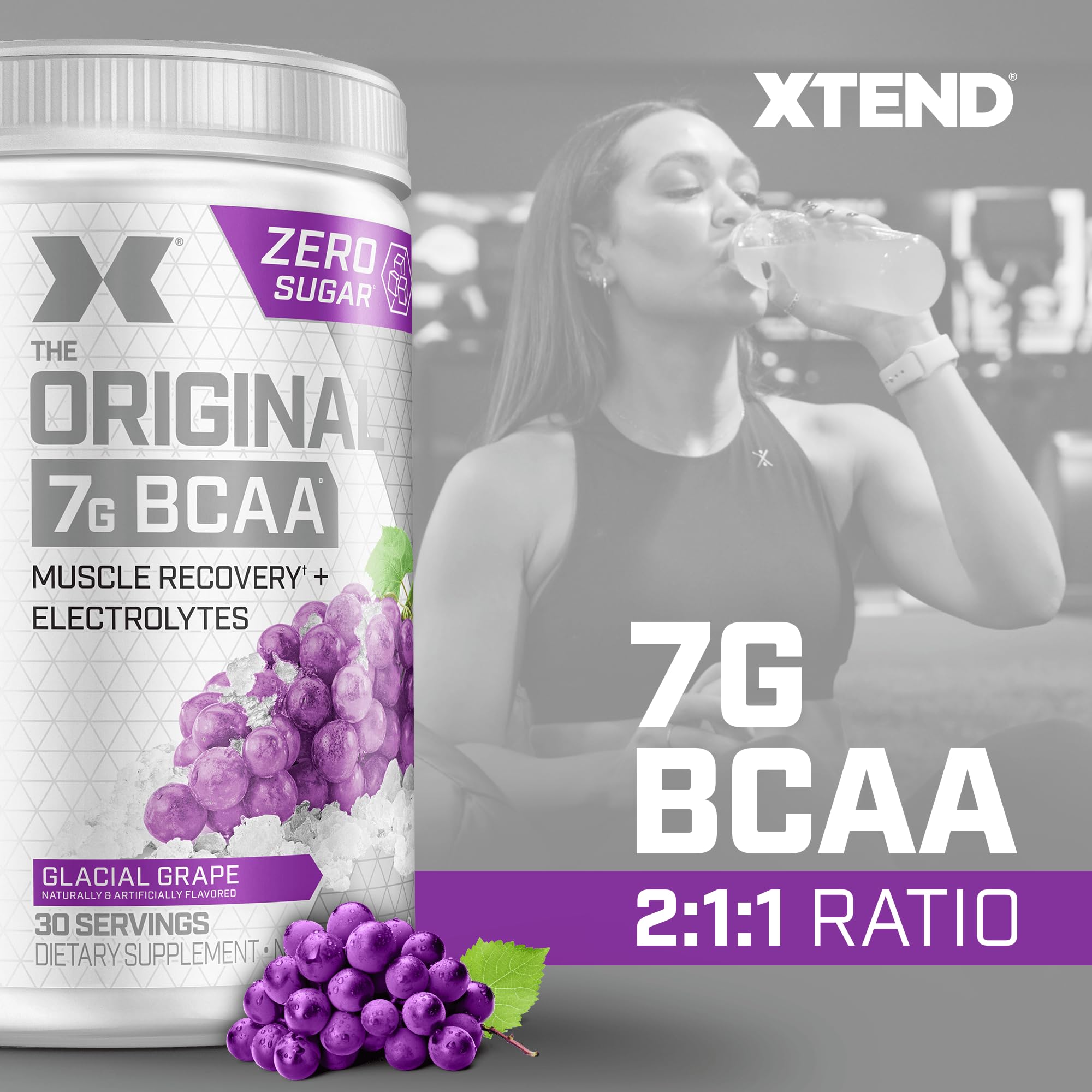 Foto 4 pulgar | Bcaa En Polvo Scivation Xtend Original Glacial Grape 30 Porciones - Venta Internacional.