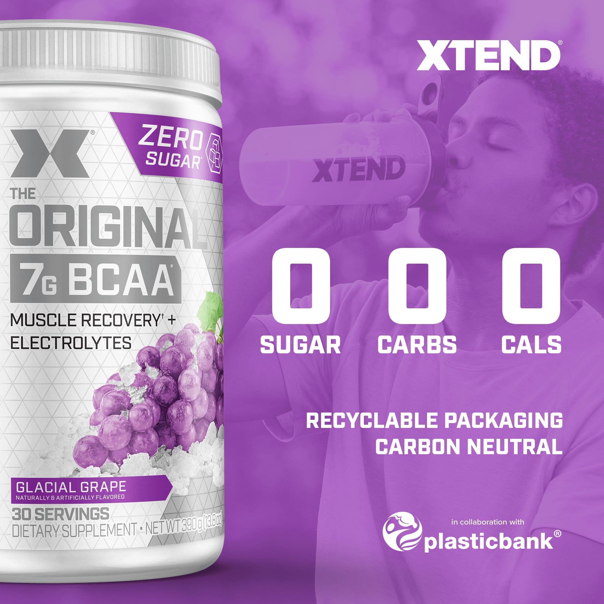 Foto 5 | Bcaa En Polvo Scivation Xtend Original Glacial Grape 30 Porciones - Venta Internacional.
