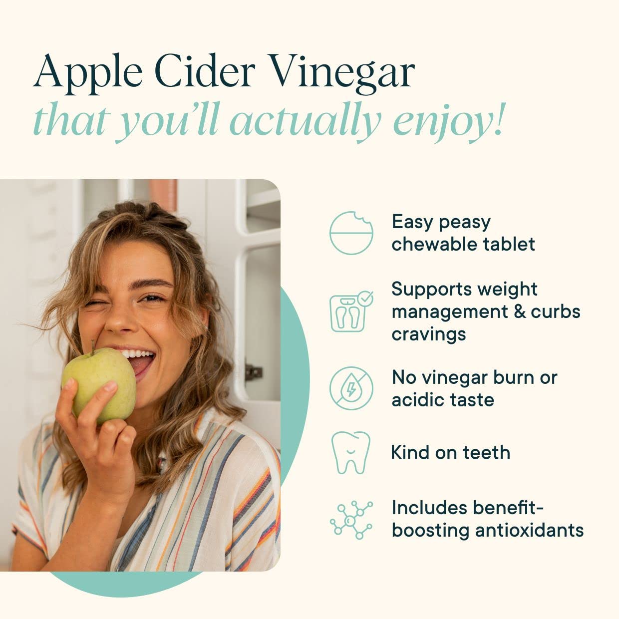 Foto 7 pulgar | Píldoras de Vinagre de Sidra de Manzana Orgánico Supplement 60 Tabletas - Venta Internacional