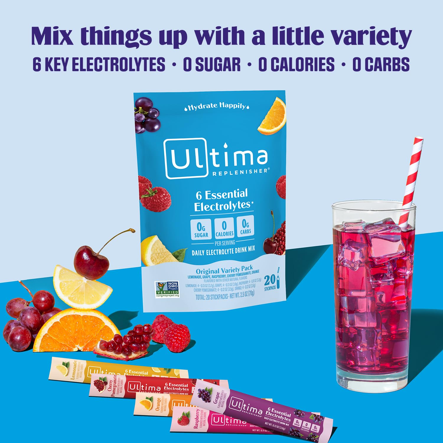 Foto 2 | Mezcla De Bebidas Electrolíticas Ultima Replenisher, 20 Paquetes - Venta Internacional.