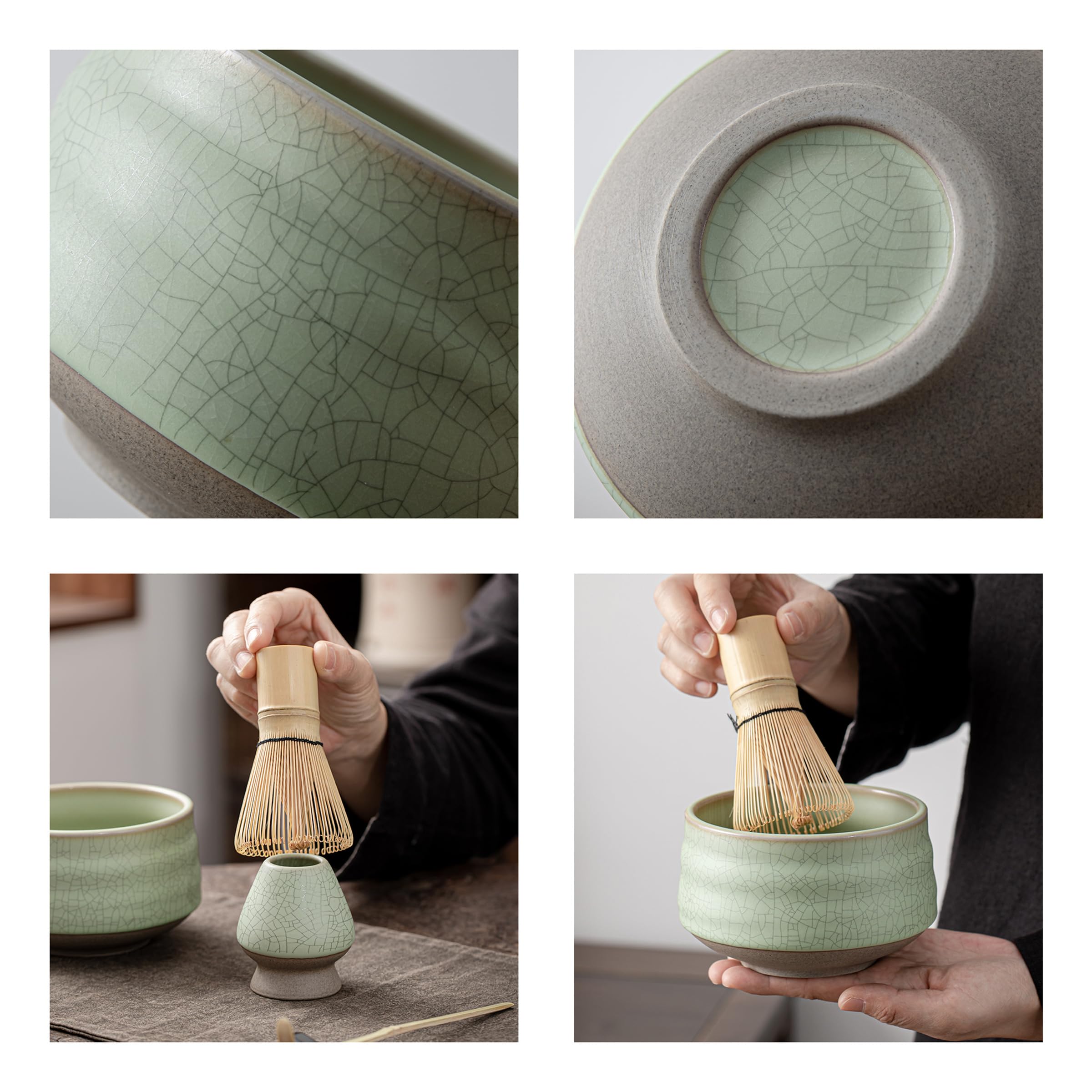Foto 5 pulgar | Juego De Batidores Para Matcha Teanagoo, 10 Unidades, Con Bandeja, Cuenco De Cerámica Y Cuchara - Venta Internacional.
