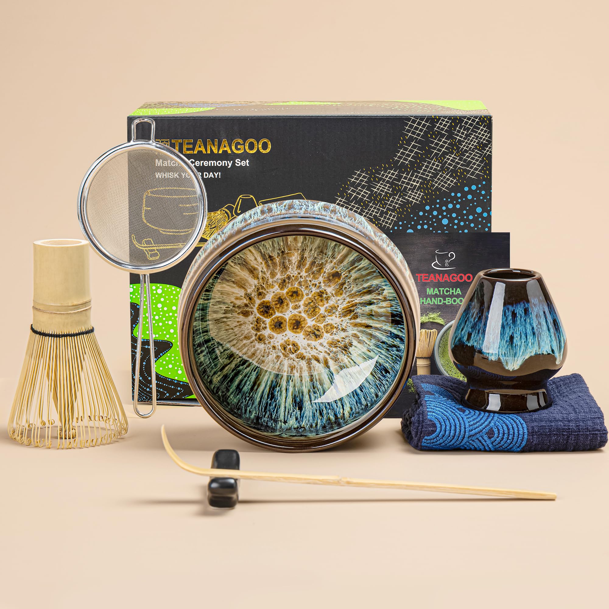 Foto 1 | Set De Batidores Para Matcha Teanagoo, 7 Unidades, Con Cuenco De Cerámica, 510 Ml - Venta Internacional.